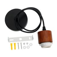 Magideal - Lámpara Colgante Con Cable, Accesorio De Lámpara Colgante, E27, Estilo Rústico Para Dormitorio Y Cocina (Bombilla No Incluida). Color Nogal Blanco