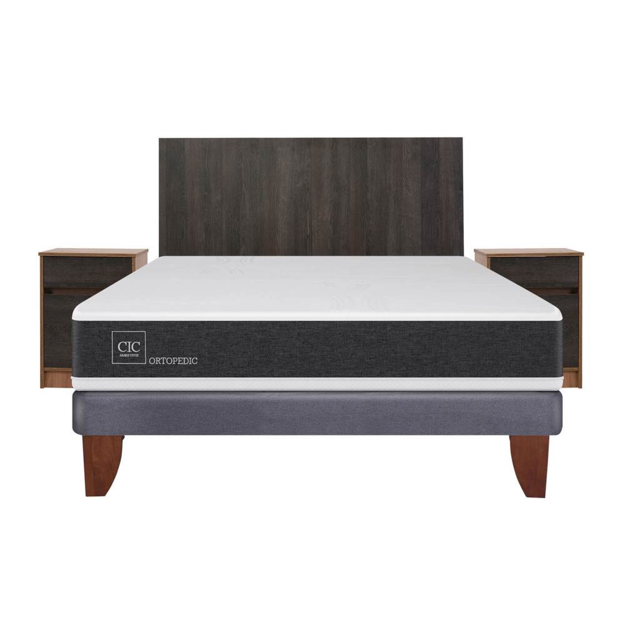 Cama Europea Europea New Ortopedic 2P Bn Espresso S 2 Plaza Base Normal