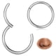 thumbnail image 1 of 2 aros de acero quirúrgico 316L para la nariz, 6-7 mm, 18 g, 16 g, para cartílago, piercing para la nariz, hélice, cartílago, aros con bisagra (plata), 1 of 7