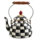 thumbnail image 1 of Tetera MACKENZIE-CHILDS esmaltada Courtly Check, 2 litros, color blanco y negro, 1 of 6