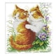 thumbnail image 2 of DIY Starter Cross Stitch Starter Pre-impreso Kissing Cats 11CT 42x44cm, 2 of 5