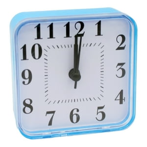 Puntostore - Reloj Despertador Cuadrado Ideal Para Escritorio Azul - Ps