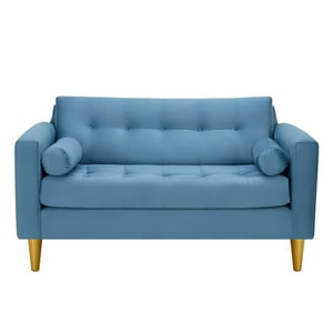 Bodevir - Sofa Retro 2C Felpa 01 Azul Petroleo