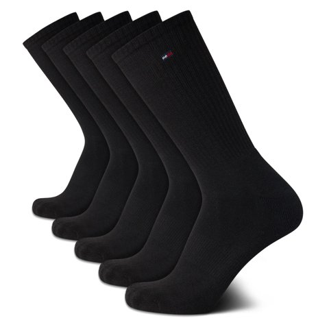 Calcetines Deportivos Tommy Hilfiger Cushioned Crew Para Hombre, Paquete De 5