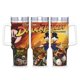 thumbnail image 1 of Patoaventuras Vaso aislado de acero inoxidable con asa, diseño temático, regalo para familia, amigos y fans; incluye pajita y encaja en el portavasos estándar, 40 oz, 1 of 6