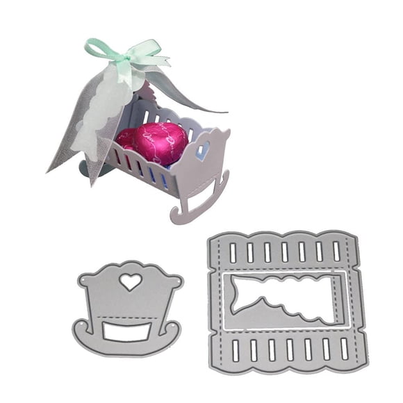 Troquel Metálico Para Cortar Plantilla De Cuna De Bebé Para Scrapbooking Diy