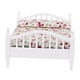 thumbnail image 3 of 1:12 Miniaturas De Casa De Mu?ecas Mini Muebles Cama Doble Floral Blanco, 3 of 5