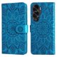 thumbnail image 2 of Funda tipo cartera FOXDOCK para Honor X50i 5G , diseño girasol en relieve, cuero PU, cierre magnético, soporte y tarjetero, 2 of 5