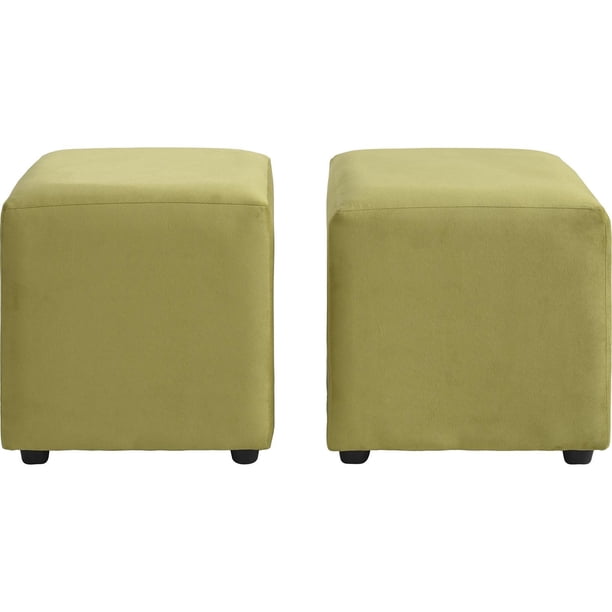 Set Pouf Cali 1c Felpa 30 Pistacho