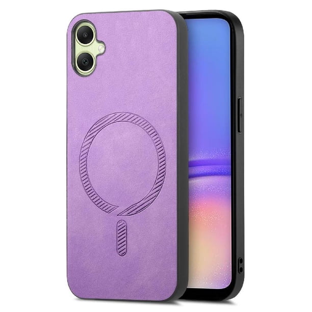 Magnetic Slim Case for Samsung Galaxy A05 with Camera Guard & Anti-Scratch Back Purple