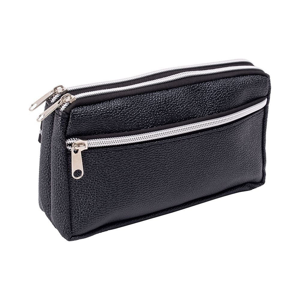 Adix - Estuche Escolar Triple Cierre Negro