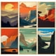 thumbnail image 1 of Kit de Pintura por Números Camocin 6 unidades 20 × 30 cm, 1 of 7