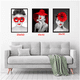 thumbnail image 2 of Cuadros Decorativos Negro y Rojo Pack X 3 Uds 35x50 Cm C/u, 2 of 2