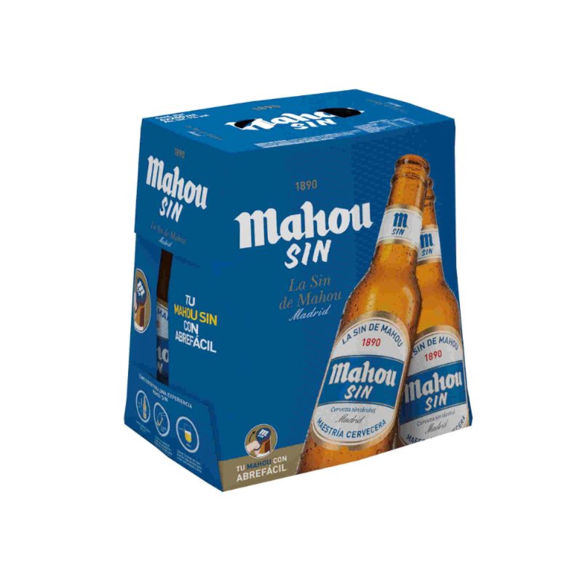 Cerveza Sin Alcohol Pale Lager 0.8° Pack 6 Botella 250 ml Mahou