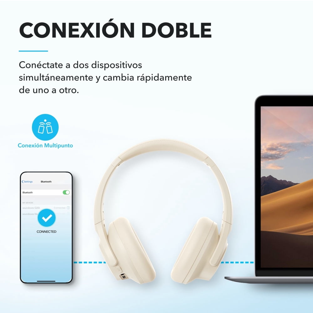 Soundcore Life Q20i Blanco, foto 5