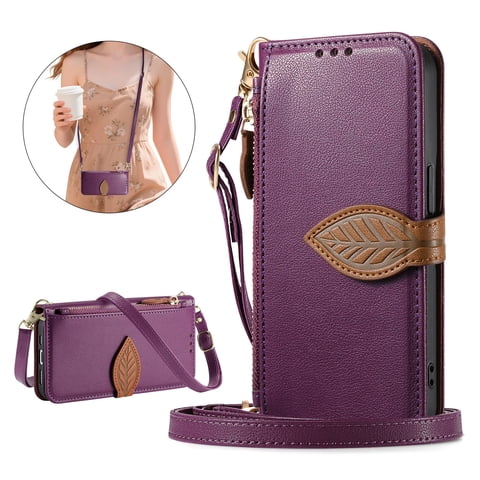 Funda Tipo Cartera Foxdock Para Samsung Galaxy S26 Ultra Con Ranuras Para Tarjetas, Soporte Y Cremallera - Pulsera Larga Púrpura