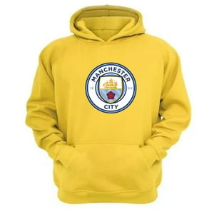 Genérico - Polerón Canguro Manchester City Amarillo Talla L Unisex