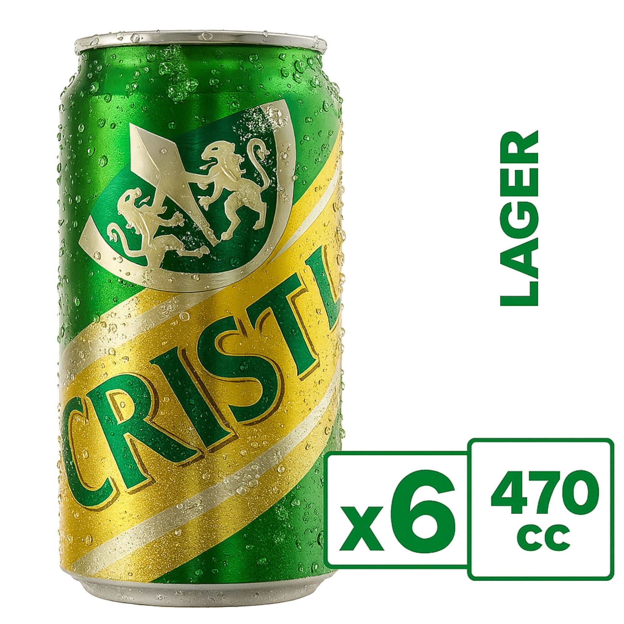Cerveza Lager 5.0° Lata Pack 6 Latas 473 ml c/u Cristal