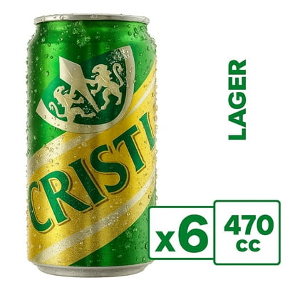 Cerveza Lager 5.0° Lata Pack 6 Latas 473 Ml C/U Cristal