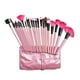 thumbnail image 4 of 24 Uds. Juegos de brochas de maquillaje, sintética, brochas cosméticas con bolsa de rodillos, herramientas de maquillaje, brocha para , Rosado, 4 of 5