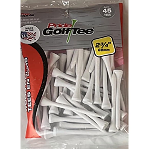 Tee de Golf PrideSports 2.75 Pulgadas Blanco Madera 45u