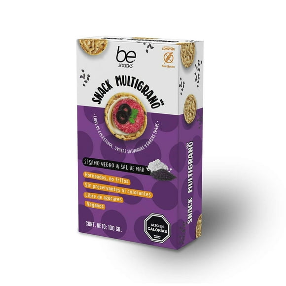 Snack Multigrano Sésamo Negro & Sal De Mar, 100 g