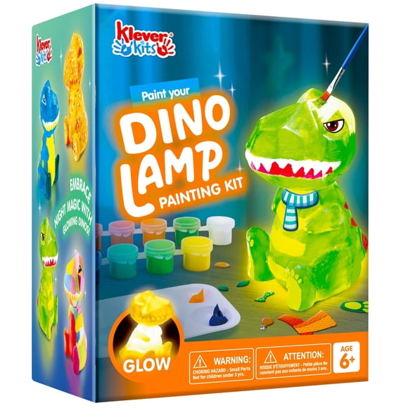 Set de pintura Art Craft Kit Klever Kits con luz nocturna con forma de dinosaurio