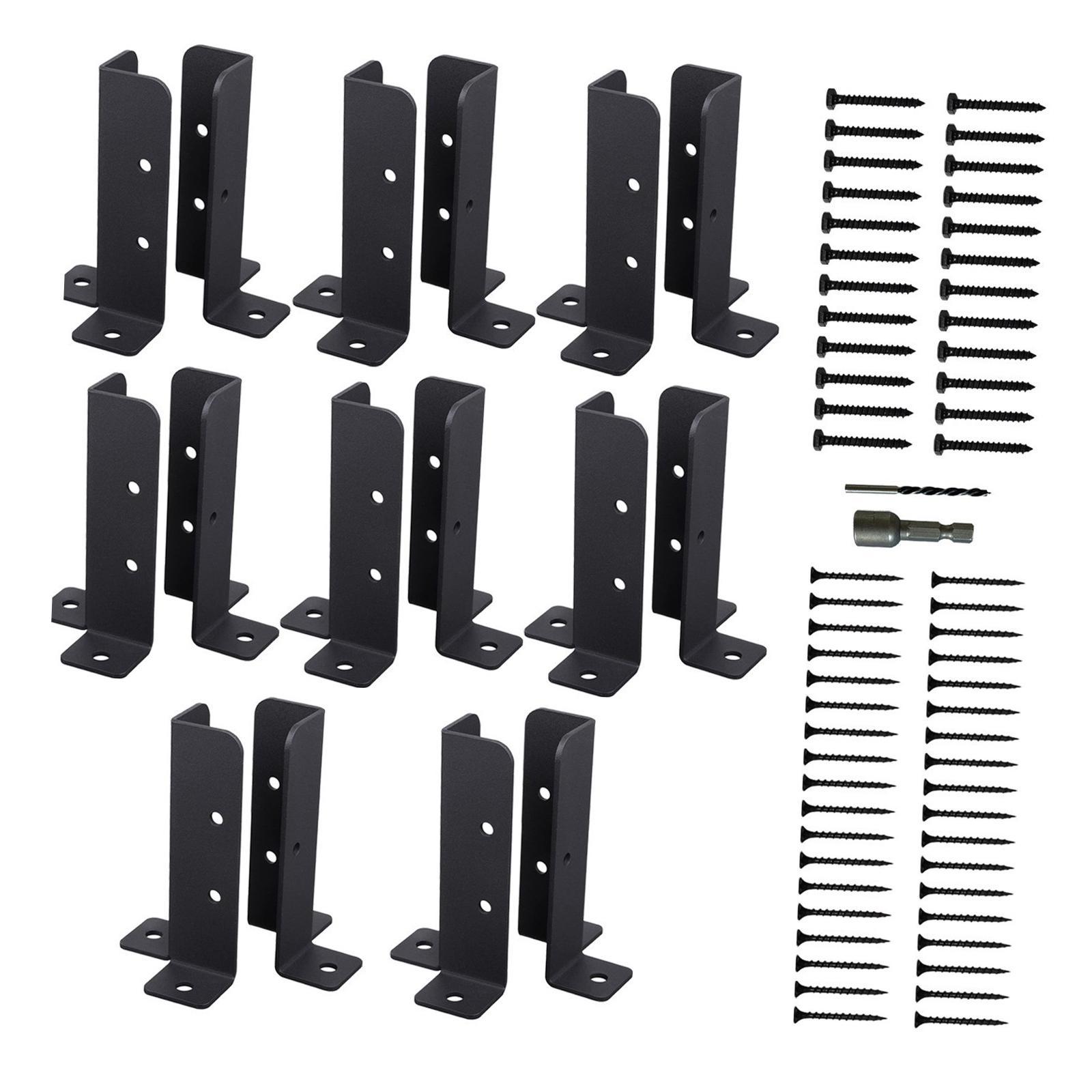 Ioensy - Soporte De Base Para Poste, Soporte De Base De Anclaje Para Poste De Terraza Profesional, Soporte De Barandilla, 16 Piezas