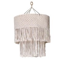 Magideal - Pantalla De Lámpara De Macramé Con Borlas, Lámpara Colgante Bohemia, Decoración, Pantalla De Lámpara Con Borlas Tejida A Mano, Pantalla De Luz Solo Pa 35Cmx45Cm