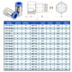 thumbnail image 4 of Uxcell 2 Paquete 1/4" NPT Hembra Rosca Recta Accesorios de Conexión Rápida, 3/8" Tubo OD x 1/4" NPT Accesorios de Amortiguación de Aire, Plata, 4 of 7