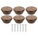 thumbnail image 1 of Uxcell 6 Paquete de Tiradores Redondos de Madera para Cajones, Diámetro de 1 3/4" Cabeza Plana Tiradores de Madera con Tornillos para Muebles Cajón Tocador Armario, Nogal, 1 of 6