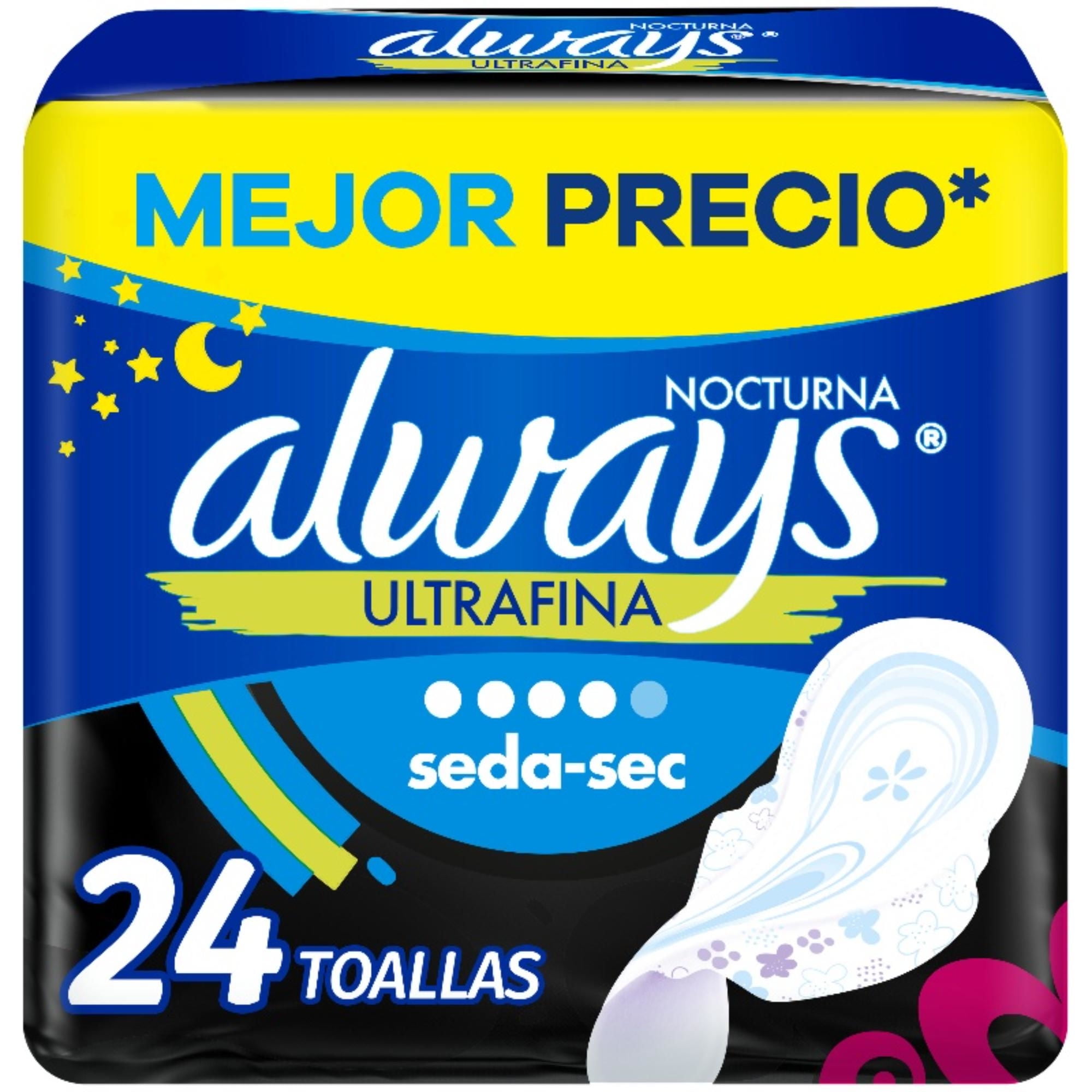 Toallas Higiénicas Largas Nocturna Ultrafina 20 Un Always