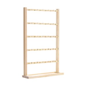 Ioensy - Soporte De Exhibición De Pendientes De Madera, Soporte Para Presentación De Joyería, Organizador De Joyas, 5 Niveles