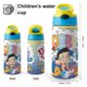 thumbnail image 2 of El Mundo de Bobby Botella de Agua con Tapa Pop Top de Un Toque, Acero Inoxidable, a Prueba de Fugas, para Deportes, Botella Infantil azul 12 oz, 2 of 6