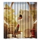 thumbnail image 1 of Cortina de ducha con diseño de héroes de anime, juego de cortinas de baño con ganchos, tamaño 66 x 72 pulgadas, 1 of 3