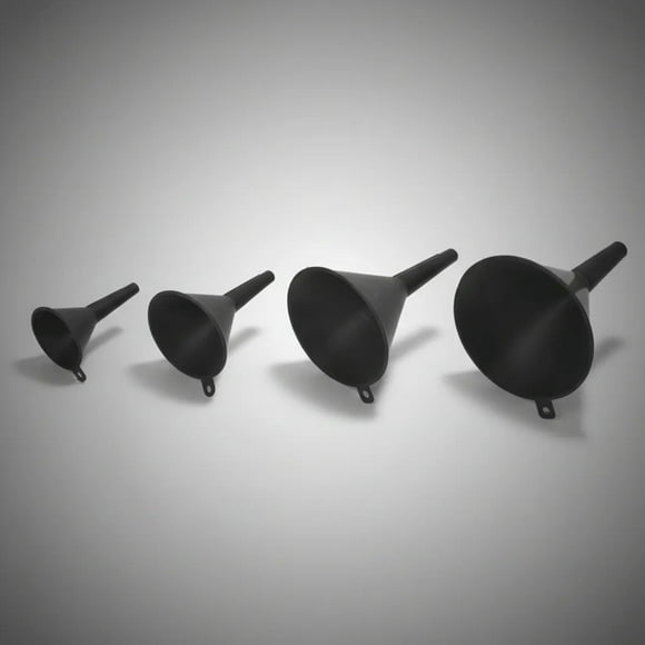 Juego De Embudo De 4 Piezas Negro