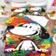 thumbnail image 1 of Snoopy Duvet Set creative cartoon Quilt Cover King Size Cute Teenager Bedding Children Room Decor Home Anime Gifts For Kids Bed Sheets, 1 of 5