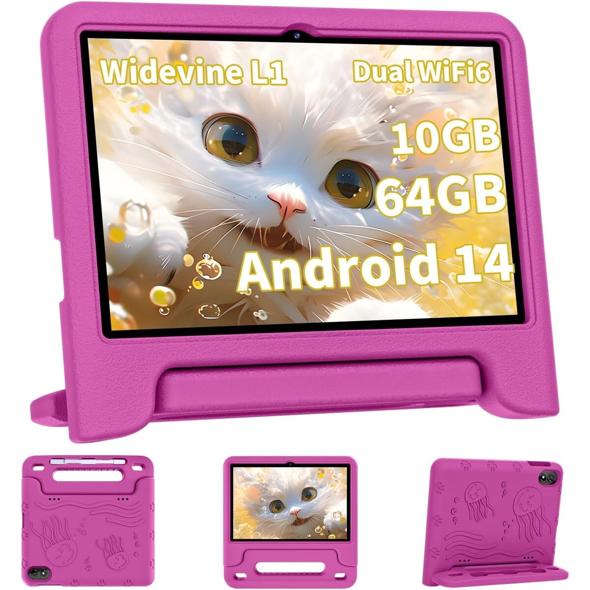 Tablet Colorroom Android 14 10.1 10gb 64gb Niaos Wifi6 Rosado