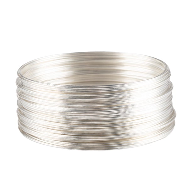 50 Bucles Alambre De Joyería Alambre De Memoria Para Fabricación De Joyería DIY Para Pulsera Brazalete Plata