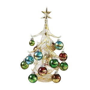 Bothyi - Figuras En Miniatura De Adorno De Árbol De Navidad De Vidrio Para Escritorio De Fiesta Interior