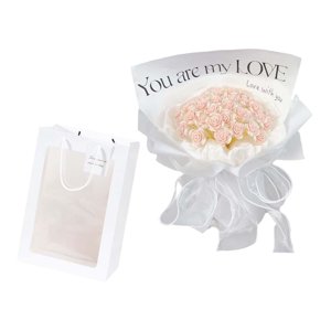 Bothyi - Juego De Fabricación De Flores, Ramo De Flores, Artesanía Para Aniversario, Fiesta Del Día De San Valentín, Rosa, 21 Uds.