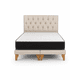 thumbnail image 2 of Cama Europea 2 Plazas Base Dividida Respaldo Capitone Lino Beige Completa, 2 of 5