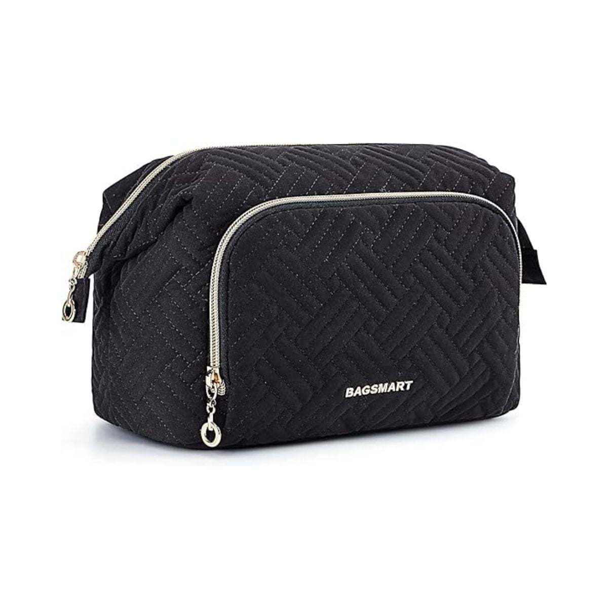Bagsmart Cosmetiquero Tejido De Viaje Negro