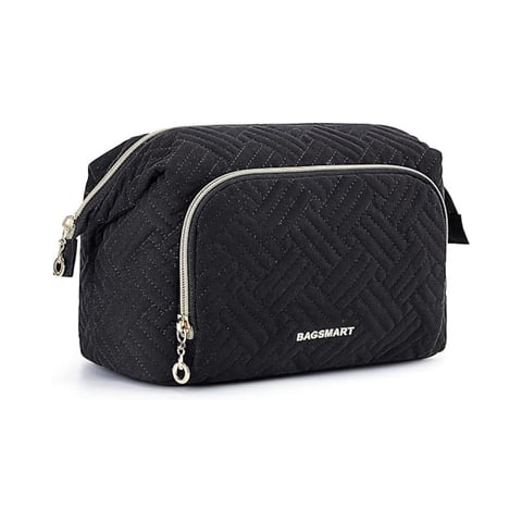 Bagsmart Cosmetiquero Tejido De Viaje Negro