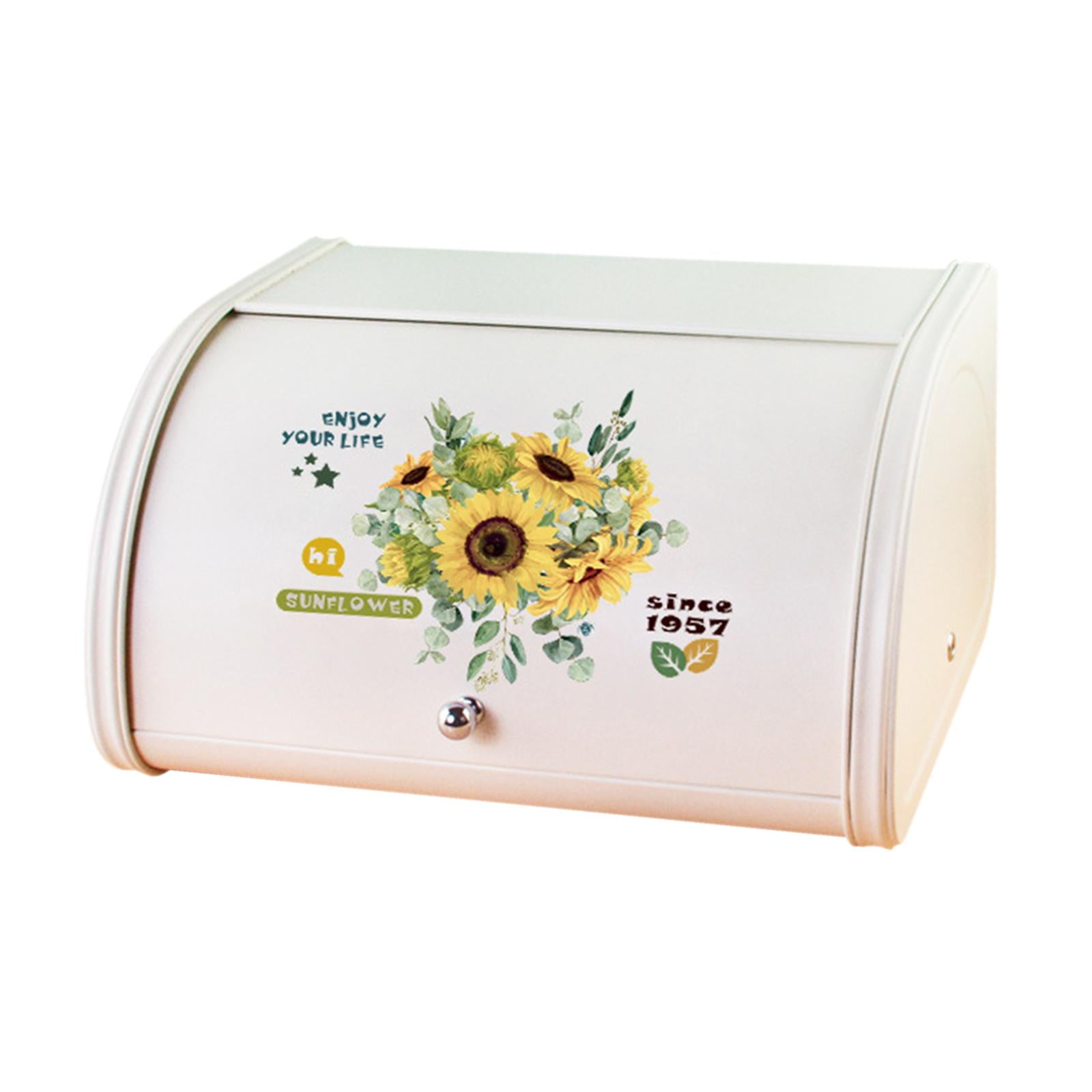 Magideal - Caja De Pan Enrollable Para Granja, Organización De Gran Capacidad, Caja De Pan De Hierro, Soporte Para Papelera Para Panadería, Despensa, Galletas De Ninguno