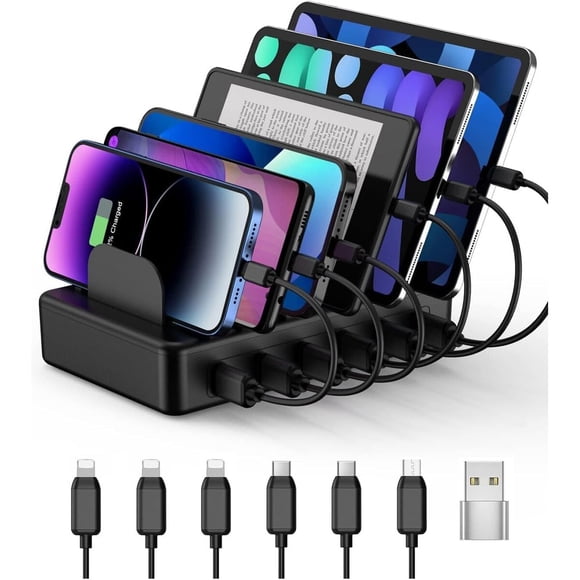 Estación de Carga CREATIVE DESIGN 50W 6 Puertos USB AC