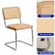 thumbnail image 3 of Dining Chairs Set of 2, Velvet Rattan Side Accent Chairs with Chrome Legs, Modern Mid Century Breuer Designed Chairs, Upholstered Dining Living Room Kitchen Chairs, 3 of 3