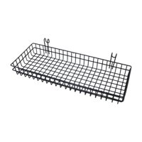 Bothyi - Cesta De Almacenamiento Colgante De Alambre, Rústica, Para Baño, Balcón, Cocina, Color Negro