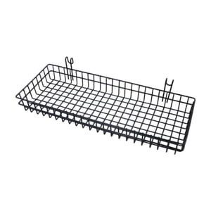 Bothyi - Cesta De Almacenamiento Colgante De Alambre, Rústica, Para Baño, Balcón, Cocina, Color Negro