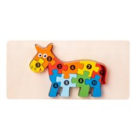 Bothyi - Rompecabezas De Clavijas De Madera Para Niños Pequeños Tablero A Juego Colorido Bloques De Madera Rompecabezas Caballo